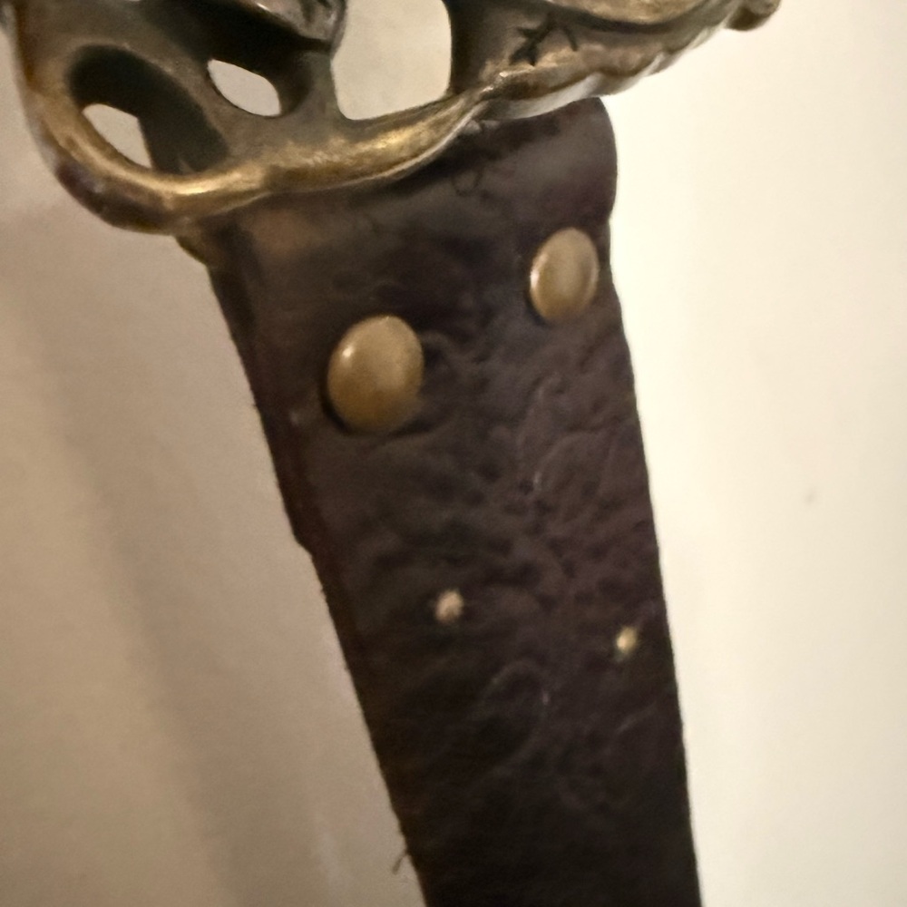 EUC! 🔥 VINTAGE 80s,90s Fossil Floral Tooled/Embossed Leather Belt Unisex - Picture 8 of 8